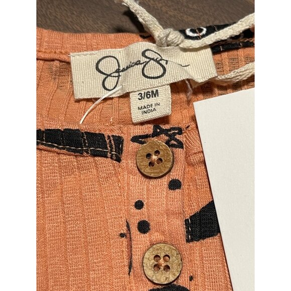 Jessica Simpson Baby Halloween Outfit Set 3/6M Pumpkin Print Top & Pants Orange - Picture 9 of 13